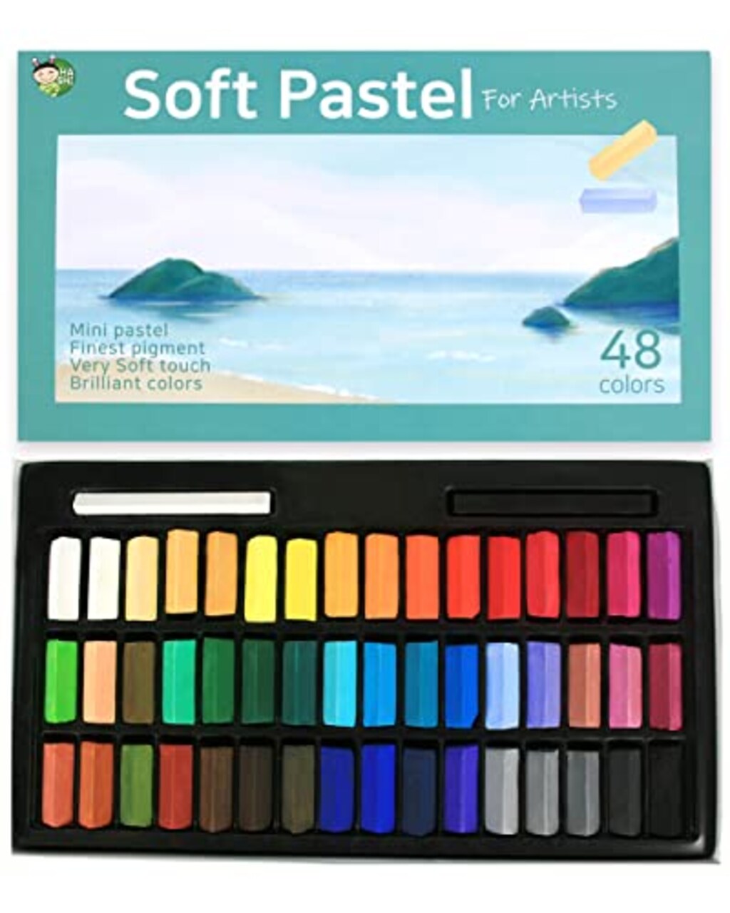 HA SHI Soft Chalk Pastels, 48 colors + 2pcs Non Toxic Art Supplies, Drawing  Media for Artist Stick Pastel for Professional, Kids, Beauty Nail Art, Pan  Chalk Pastel